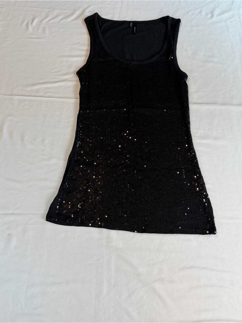 Maurices Black Sequin Tank Mini Dress